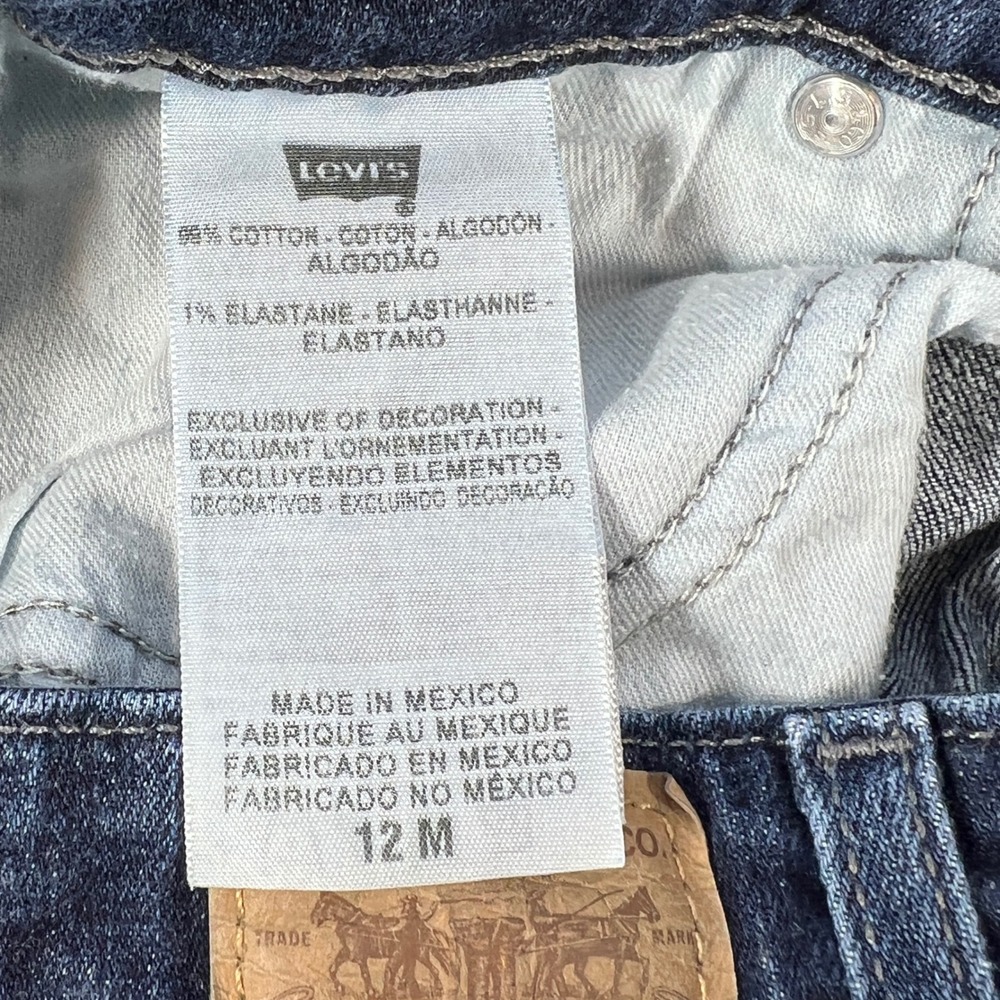 Levi's Dark Wash Mid Rise Skinny Jeans Womens 12M Blue Denim Stretch - Picture 6 of 12